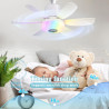 Ventilateurs de plafond avec lampe intégrée,led avec lumière rgb dimmable,ampe ventilateur plafond e27 interface,télécommande et