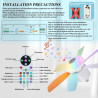 Ventilateurs de plafond avec lampe intégrée,led avec lumière rgb dimmable,ampe ventilateur plafond e27 interface,télécommande et