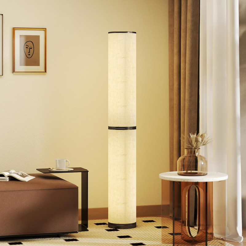 Homcom lampadaire led sur pied à intensité variable avec télécommande magnétique, interrupteur à pied, température de couleur aj