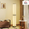 Homcom lampadaire led sur pied à intensité variable avec télécommande magnétique, interrupteur à pied, température de couleur aj