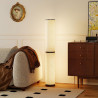 Homcom lampadaire led sur pied à intensité variable avec télécommande magnétique, interrupteur à pied, température de couleur aj