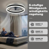 DATO Ventilateur de plafond avec éclairage, 3 températures de couleur et 6 vitesses, application/télécommande, silencieux, inten