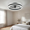 DATO Ventilateur de plafond avec éclairage, 3 températures de couleur et 6 vitesses, application/télécommande, silencieux, inten