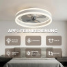 DATO Ventilateur de plafond avec éclairage, 3 températures de couleur et 6 vitesses, application/télécommande, silencieux, inten