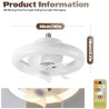 Ventilateur de Plafond avec Lumiere, Ventilateur de Plafond avec Eclairage et Télécommande, 26 cm, 3 températures de couleur, mi