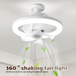 Ventilateur de Plafond avec Lumiere, Ventilateur de Plafond avec Eclairage et Télécommande, 26 cm, 3 températures de couleur, mi