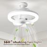Ventilateur de Plafond avec Lumiere, Ventilateur de Plafond avec Eclairage et Télécommande, 26 cm, 3 températures de couleur, mi