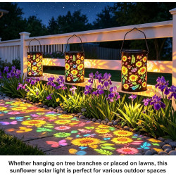 Lanterne Solaire Tournesol Extérieur,Lanterne Solaire Exterieur,Lanternes Solaires Exterieur,Lanterne Solaire Pour Jardin Pour J