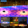 Lumière Piscine Flottante Solaire, 2 Pièce Lampes Solaires Flottantes pour Piscine avec Télécommande, 9 Couleurs et 3 Modes RGB,