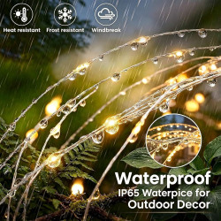 Joycome Lampe Solaire Exterieur 4 Pièces 120 LED Feux d'artifice Solaires, 8 Modes Lumière Solaires Extérieure IP65 Étanche pour