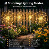 Joycome Lampe Solaire Exterieur 1 Pièces 120 LED Feux d'artifice Solaires, 8 Modes Lumière Solaires Extérieure IP65 Étanche pour