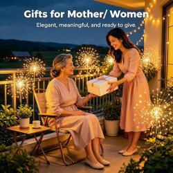 Joycome Lampe Solaire Exterieur 1 Pièces 120 LED Feux d'artifice Solaires, 8 Modes Lumière Solaires Extérieure IP65 Étanche pour