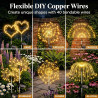 Joycome Lampe Solaire Exterieur 1 Pièces 120 LED Feux d'artifice Solaires, 8 Modes Lumière Solaires Extérieure IP65 Étanche pour