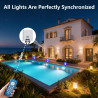 Projecteur Piscine LED PAR56, 30W RGB Lampe Piscine Dimmable Couleur 1200lm, Minuteur 2/4/6H, Ampoule Piscines avec Télécommande