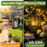 Cozymeow lanterne solaire exterieur 2 pièces verre trempé lanterne exterieur jardin lueur des bougies, étanche lampe solaire pou