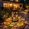 ZVD Lanterne Solaire Exterieur, Lampe Solaire Exterieur Decorative Tournesol, IP65 Étanche, Lampe Solaire Rétro LED en Métal Pou