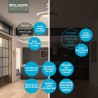 Varin® Ventilateur Plafond avec Lumiere Intelligent, Tuya Wi-Fi, Ø 50 cm, Plafonnier Ventilateur avec 4 Douilles E27 (Sans Ampou