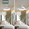 Varin® Ventilateur Plafond avec Lumiere Intelligent, Plafonnier Ventilateur Silencieux pour Chambre, Tuya Wi-Fi, LED 30W RGBW, Ø