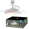 Varin® Ventilateur Plafond avec Lumiere Intelligent, Tuya Wi-Fi, Ø 50 cm, Plafonnier Ventilateur avec 4 Douilles E27 (Sans Ampou