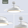 Varin® Ventilateur Plafond avec Lumiere Intelligent, Tuya Wi-Fi, Ø 50 cm, Plafonnier Ventilateur avec 4 Douilles E27 (Sans Ampou