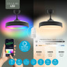 Varin® Ventilateur Plafond avec Lumiere Intelligent, Plafonnier Ventilateur Silencieux pour Chambre, Tuya Wi-Fi, LED 30W RGBW, Ø