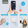 Varin® Ventilateur Plafond avec Lumiere Intelligent, Plafonnier Ventilateur Silencieux pour Chambre, Tuya Wi-Fi, LED 30W RGBW, Ø