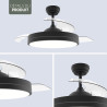 Varin® Ventilateur Plafond avec Lumiere Intelligent, Plafonnier Ventilateur Silencieux pour Chambre, Tuya Wi-Fi, LED 30W RGBW, Ø