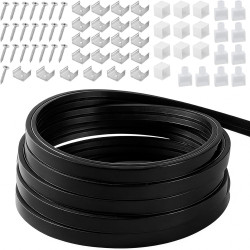 Profil LED en Silicone Flexible,Profilé LED 8m,Profilé LED en Silicone Etanche,Encastré LED pour Panneau Acoustique,Rail LEDs po
