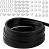 Profil LED en Silicone Flexible,Profilé LED 8m,Profilé LED en Silicone Etanche,Encastré LED pour Panneau Acoustique,Rail LEDs po
