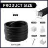 Profil LED en Silicone Flexible,Profilé LED 8m,Profilé LED en Silicone Etanche,Encastré LED pour Panneau Acoustique,Rail LEDs po