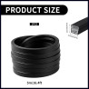 Profil LED en Silicone Flexible,Profilé LED 5m,Profilé LED en Silicone Etanche,Encastré LED pour Panneau Acoustique,Rail LEDs po