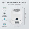 Projecteur LED dynamique rotatif, veilleuse rotative avec socle, rotation à 360 °, océan et flocon de neige, lampe de projection