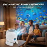 Projecteur LED dynamique rotatif, veilleuse rotative avec socle, rotation à 360 °, océan et flocon de neige, lampe de projection