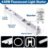 6 Pièces Starter Néon 4-65W, 220-240V Starter Tube Fluorescent 4-65W Démarreur de Remplacement pour Tubes Néon Lampes Fluorescen