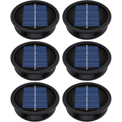 Lot de 6 embouts de rechange pour lampes solaires blanc chaud 5, 6 cm (2, 2 pouces) avec interrupteur marche/arrêt facile pour l