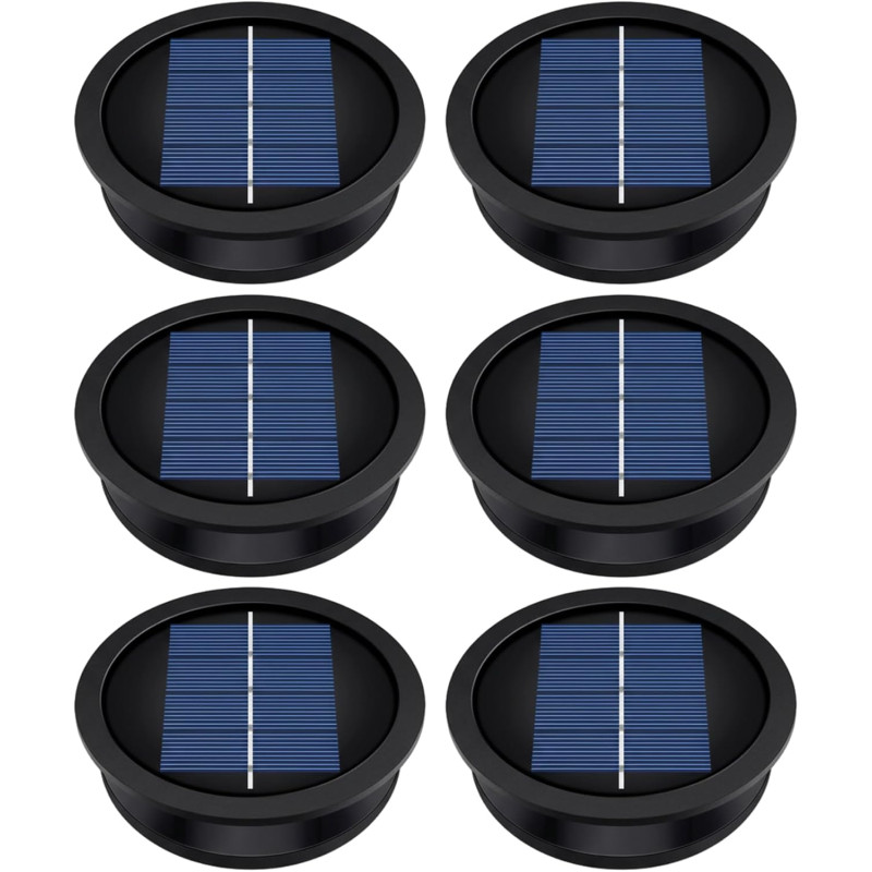 Lot de 6 embouts de rechange pour lampes solaires blanc chaud 5, 6 cm (2, 2 pouces) avec interrupteur marche/arrêt facile pour l