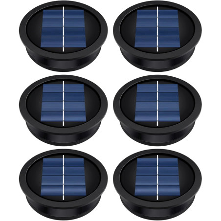 Lot de 6 embouts de rechange pour lampes solaires blanc chaud 5, 6 cm (2, 2 pouces) avec interrupteur marche/arrêt facile pour l