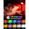 Lampe de lecture pour lit, 10 couleurs + 10 niveaux de luminosité, 500 lm, lampe à pince claire, veilleuse pour enfants, adaptat