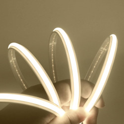 Dimmable Lumière au néon LED COB, Bande LED IP65 Etanche Bande Lumineuse 220V Super Lumineux 240 LEDS/M Autocollant Flex Bande l