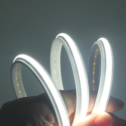 Dimmable Lumière au néon LED COB, Bande LED IP65 Etanche Bande Lumineuse 220V Super Lumineux 240 LEDS/M Autocollant Flex Bande l