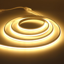 Dimmable Lumière au néon LED COB, Bande LED IP65 Etanche Bande Lumineuse 220V Super Lumineux 240 LEDS/M Autocollant Flex Bande l