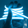Dimmable Lumière au néon LED COB, Bande LED IP65 Etanche Bande Lumineuse 220V Super Lumineux 240 LEDS/M Autocollant Flex Bande l