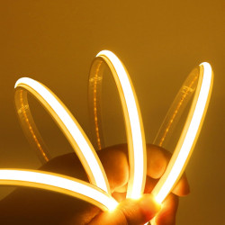 Dimmable Lumière au néon LED COB, Bande LED IP65 Etanche Bande Lumineuse 220V Super Lumineux 240 LEDS/M Autocollant Flex Bande l