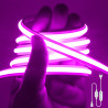 Dimmable Lumière au néon LED COB, Bande LED IP65 Etanche Bande Lumineuse 220V Super Lumineux 240 LEDS/M Autocollant Flex Bande l