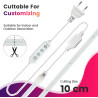 Dimmable Lumière au néon LED COB, Bande LED IP65 Etanche Bande Lumineuse 220V Super Lumineux 240 LEDS/M Autocollant Flex Bande l