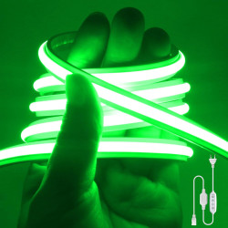 Dimmable Lumière au néon LED COB, Bande LED IP65 Etanche Bande Lumineuse 220V Super Lumineux 240 LEDS/M Autocollant Flex Bande l