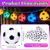 Guirlande lumineuse LED Football, 3m Guirlande lumineuse en forme de football, Guirlande Illuminée Ballon de Football, Guirlande