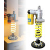 Générique Lampe de table à amortisseur – Veilleuse LED style industriel, tactile et réglable, 3 couleurs d'éclairage, chargement