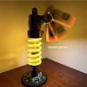 Générique Lampe de table à amortisseur – Veilleuse LED style industriel, tactile et réglable, 3 couleurs d'éclairage, chargement