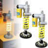 Générique Lampe de table à amortisseur – Veilleuse LED style industriel, tactile et réglable, 3 couleurs d'éclairage, chargement